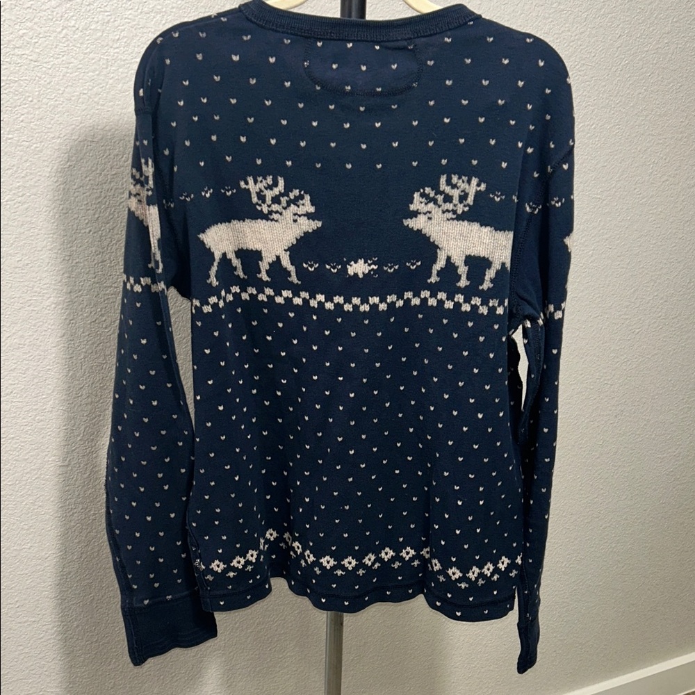 Vintage Polo Ralph Lauren Blue Reindeer Crewneck Sweater - Picture 7 of 12
